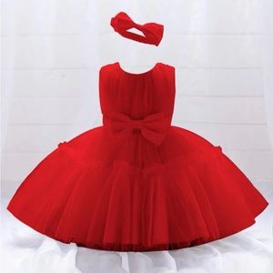 Red baby girl dress
